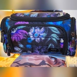 NWT Lug Mini Trolley Cosmetic Case in Bloom Black